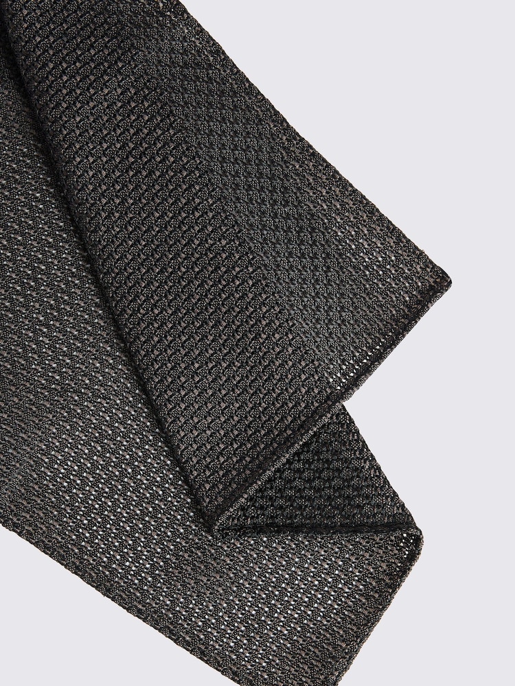 MOSS Brown Italian Grenadine Pocket Square - Image 3 of 3