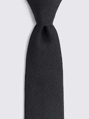 MOSS Black Ground Italian Grenadine Tie - Image 2 of 2