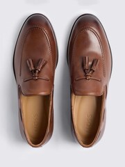 MOSS Brown Highgate Tassel Loafers - Image 3 of 4