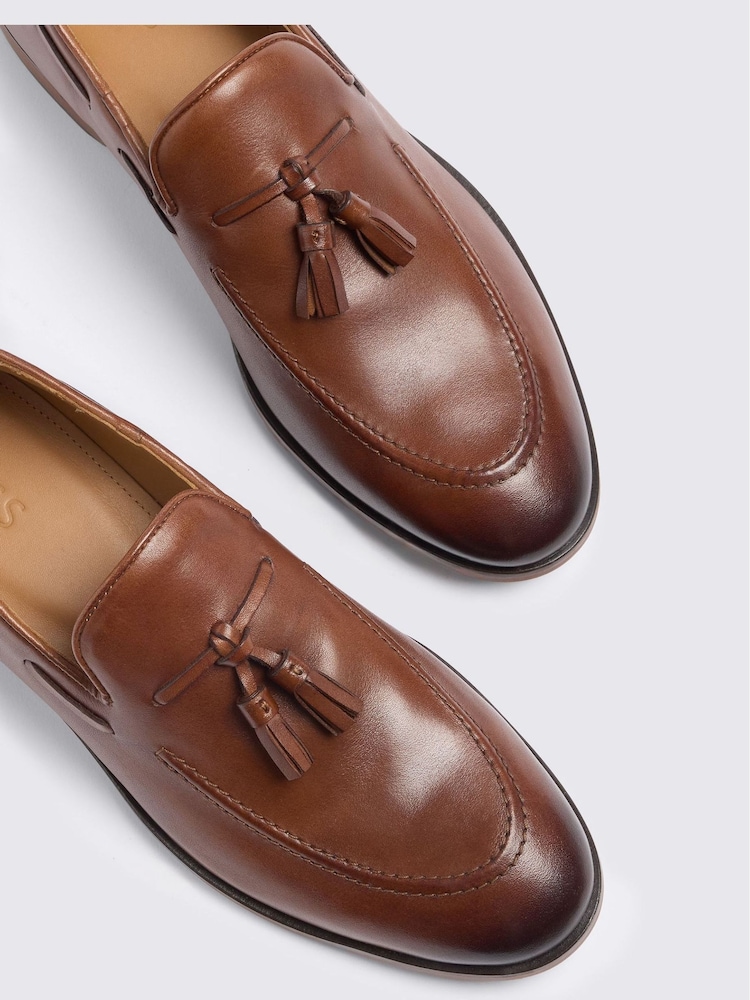 MOSS Brown Highgate Tassel Loafers - Image 4 of 4