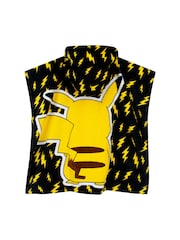 Character Black Pokemon Pikachu Hooded Towel Poncho - Image 2 of 12