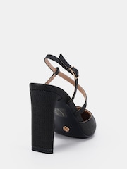 שחור - נעלי עקב Novo אסימטריות עם רצועה אחורית, דגם Indie - תמונה 4 מתוך 6