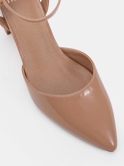 Nude - Novo Imelda Two Part Block Heel Court Shoes - Imaginea 6 din 6