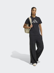adidas Black Animal Print T-Shirt - Image 3 of 6