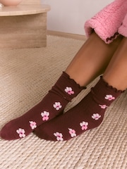 Bath & Body Works Berry Japanese Cherry Blossom Cosy Slipper Socks 2 Pack - Image 1 of 3