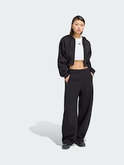 adidas Black Essentials Contemporary Fleece Barrel Leg Joggers - Image 1 of 5