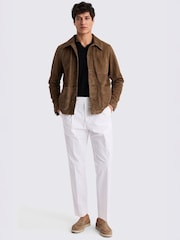 MOSS Taupe Suede Shacket - Image 2 of 5