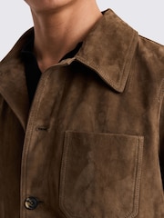 MOSS Taupe Suede Shacket - Image 4 of 5