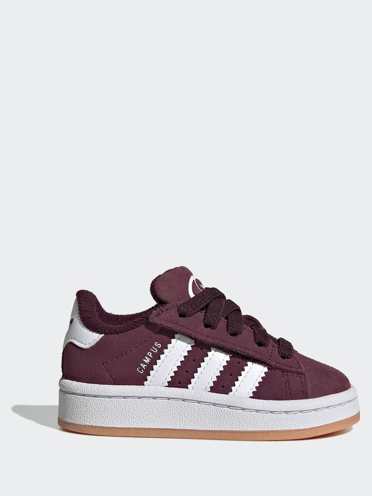 adidas Originals Maroon Campus 00s Comfort Closure Elastic Lace Infant Trainers - Image 1 of 10 adidas Originals Maroon Campus 00s Comfort Closure Elastic Lace Infant Trainers - Image 1 of 10
