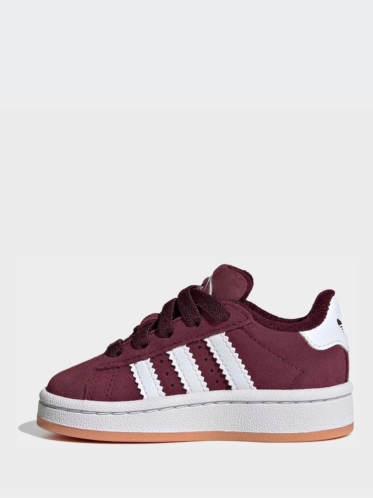 adidas Originals Maroon Campus 00s Comfort Closure Elastic Lace Infant Trainers - Image 2 of 10 adidas Originals Maroon Campus 00s Comfort Closure Elastic Lace Infant Trainers - Image 2 of 10