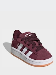adidas Originals Maroon Campus 00s Comfort Closure Elastic Lace Infant Trainers - Image 4 of 10