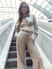 Lipsy Neutral Tailored Shirt - Image 6 of 6