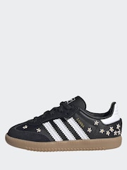 adidas Originals Black Flower Embroidered Infant Samba Trainers - Image 3 of 10