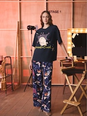 Cath Kidston Navy Starlight Dogs Pyjamas Set - Image 2 of 13