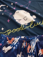 Cath Kidston Navy Starlight Dogs Pyjamas Set - Image 9 of 13