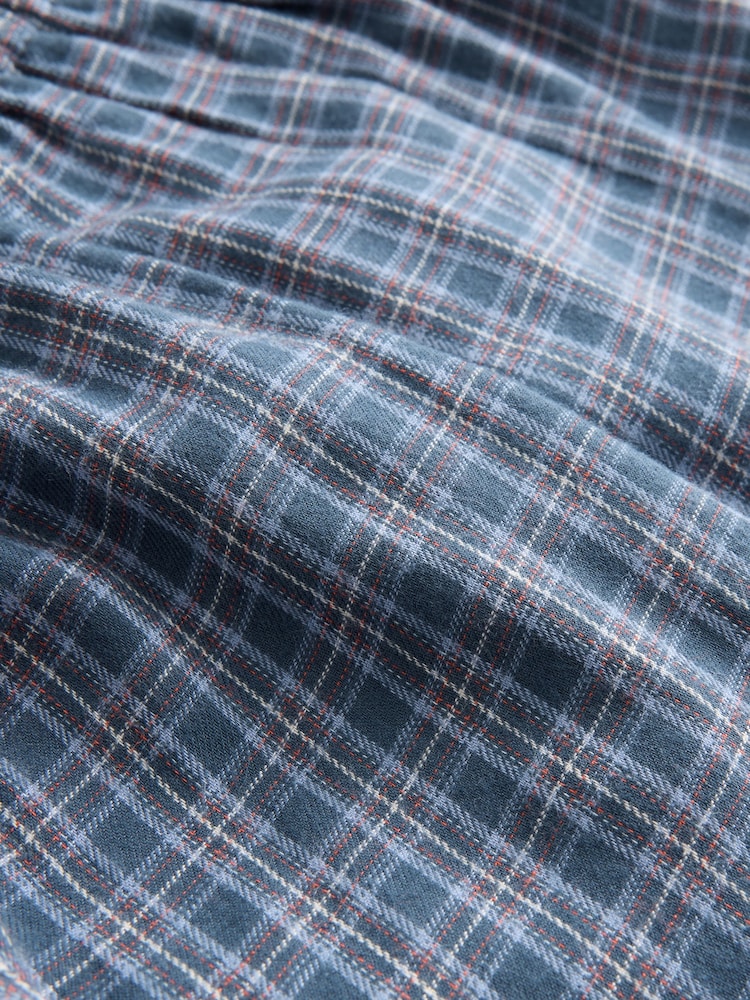self. Blue Check Shirt & Trouser Pyjamas Set - Image 8 of 8 self. Blue Check Shirt & Trouser Pyjamas Set - Image 8 of 8