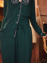 Cath Kidston Green Button Through Pyjamas Set - Image 10 of 15