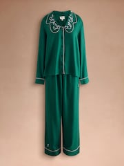 Cath Kidston Green Button Through Pyjamas Set - Image 11 of 15