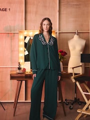 Cath Kidston Green Button Through Pyjamas Set - Image 3 of 15