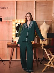 Cath Kidston Green Button Through Pyjamas Set - Image 4 of 15