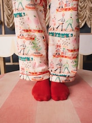 Cath Kidston Ecru Nutcracker Theatre Christmas Button Through Pyjamas - Image 10 of 16