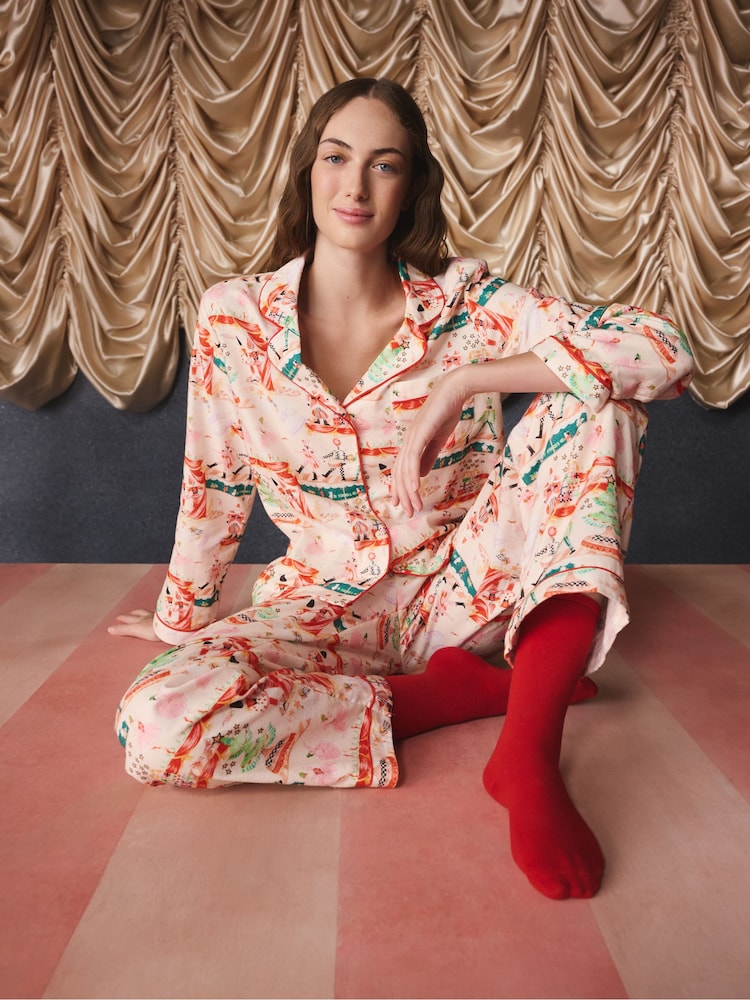 Cath Kidston Ecru Nutcracker Theatre Christmas Button Through Pyjamas - Image 2 of 16 Cath Kidston Ecru Nutcracker Theatre Christmas Button Through Pyjamas - Image 2 of 16