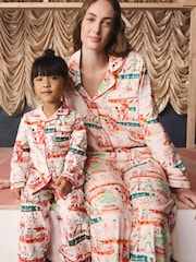 Cath Kidston Ecru Nutcracker Theatre Christmas Button Through Pyjamas - Image 4 of 16