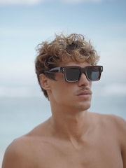 Lunettes de soleil Estella Bartlett Rio marron translucide - Image 1 de 4