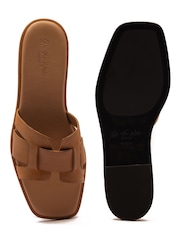 Off The Hook Heath Leather Slip-On Flat Mule Sandals - Slika 6 od 6