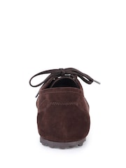 Off The Hook Brown Luna Suede Casual Lace-Up Trainers - Image 5 of 6
