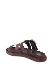 Off The Hook Anete ruskindssandaler med spænderem og læder - Billede 3 af 6