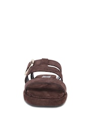 Off The Hook Anete ruskindssandaler med spænderem og læder - Billede 4 af 6