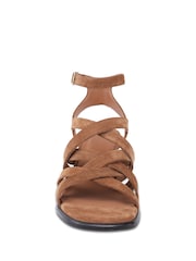 Off The Hook Zaria Ledersandalen mit überkreuzten Riemen und Block-Absatz - Bild 4 von 6