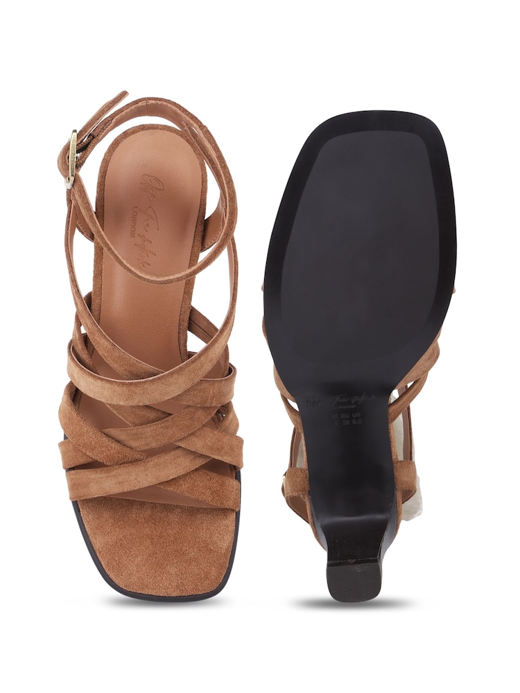 Off The Hook Zaria Ledersandalen mit überkreuzten Riemen und Block-Absatz - Bild 6 von 6