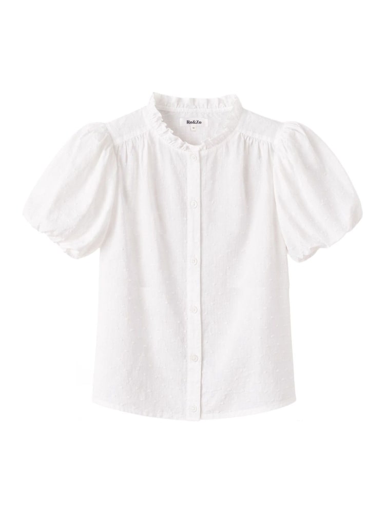 Ro&Zo White Puff Sleeve Shirt - Image 3 of 3