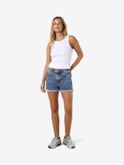 NOISY MAY Blue High Waist Denim Shorts - Image 1 of 7