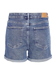 NOISY MAY Blue High Waist Denim Shorts - Image 7 of 7