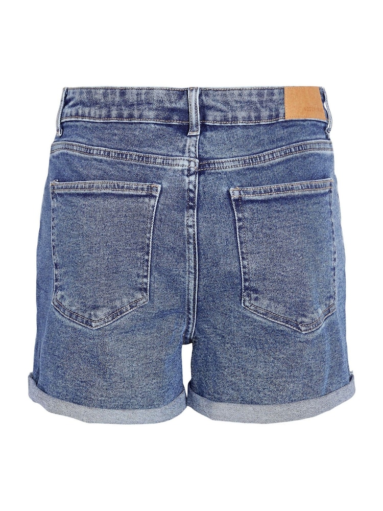 NOISY MAY Blue High Waist Denim Shorts - Image 7 of 7