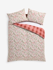Laura Ashley Red Christmas Astley Floral Brushed Cotton Duvet Cover and Pillowcase Set - Image 7 of 7