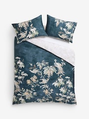 Laura Ashley Navy Blue Attleton 220 Thread Count Duvet Cover and Pillowcase Set - Image 4 of 6