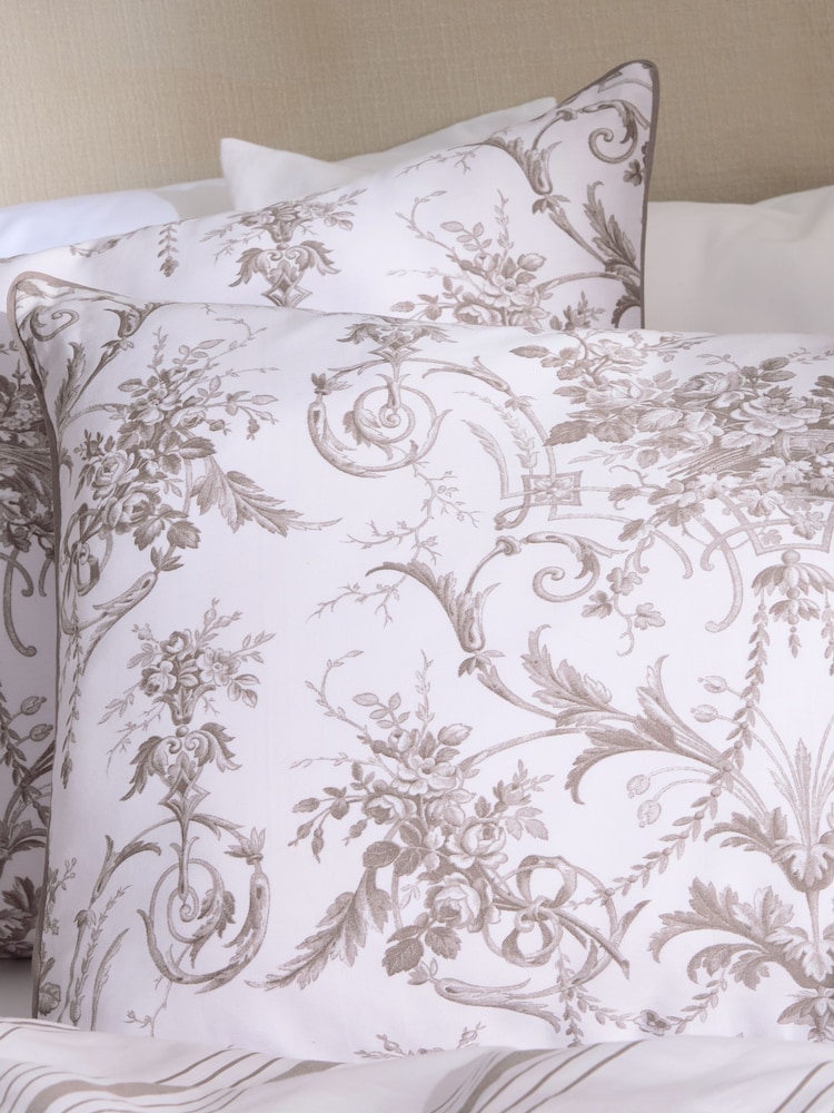 Laura Ashley Set of 2 Chocolate Truffle Tuileries 200 Thread Count Cotton Sateen Pillowcases - Image 2 of 4 Laura Ashley Set of 2 Chocolate Truffle Tuileries 200 Thread Count Cotton Sateen Pillowcases - Image 2 of 4