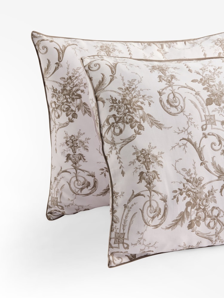 Laura Ashley Set of 2 Chocolate Truffle Tuileries 200 Thread Count Cotton Sateen Pillowcases - Image 4 of 4 Laura Ashley Set of 2 Chocolate Truffle Tuileries 200 Thread Count Cotton Sateen Pillowcases - Image 4 of 4