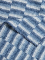 Laura Ashley Seaspray Blue Lawton Stripe Brushed Throw - Image 3 of 3