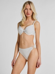 Hunkemoller White Rio Bottom Stripes Bikini - Image 1 of 5