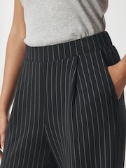 Black Slinky Wide Leg Trousers - Image 5 of 9