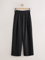 Black Slinky Wide Leg Trousers - Image 6 of 9