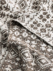 Laura Ashley Chocolate Truffle Selsey Fairisle Knitted Throw - Image 7 of 7