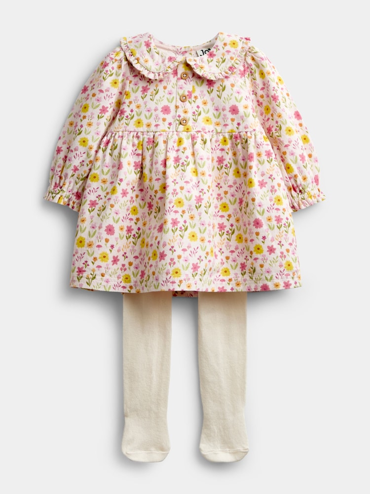 JoJo Maman Bébé Conjunto de vestido y medias de pana para bebé - Imagen 1 de 6 JoJo Maman Bébé Conjunto de vestido y medias de pana para bebé - Imagen 1 de 6