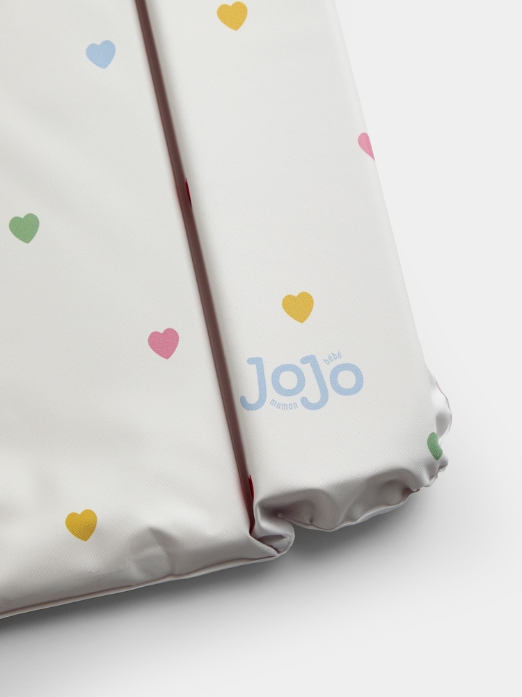 JoJo Maman Bébé Cream Heart Print Changing Mat - Image 2 of 3 JoJo Maman Bébé Cream Heart Print Changing Mat - Image 2 of 3