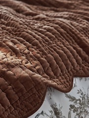 Copriletto in velluto di cotone con bordo smerlato Laura Ashley Brady - Immagine 3 di 4